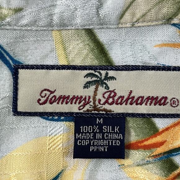 Tommy Bahama Hawaiian Print Silk Shirt Size Medium- T30472 - Picture 5 of 6
